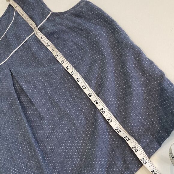 Mod cloth blue with white Swiss dots summer top size extra large - Picture 9 of 11